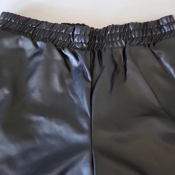 Fabletics black vegan leather joggers size XS - Picture 4 of 5
